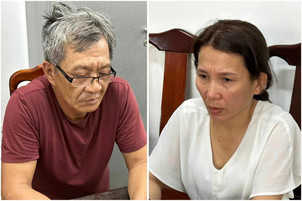 Đối tượng Trung và Hoa tại cơ quan Công an (Ảnh CACC) Đối tượng Trung và Hoa tại cơ quan Công an (Ảnh CACC)
