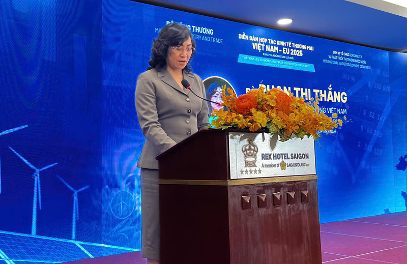 Thứ trưởng Phan Thị Thắng khẳng định, ưu đãi cắt giảm thuế quan theo EVFTA đã góp phần đáng kể giúp Việt Nam và EU nâng cao khả năng cạnh tranh và mở rộng thị phần tại thị trường của nhau.
