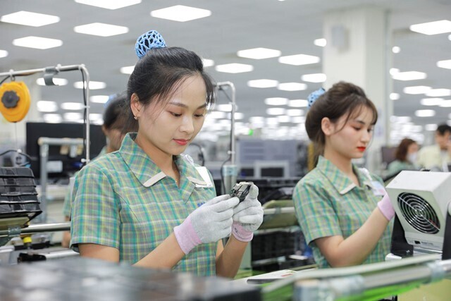 Công nhân tại nhà máy Samsung Thái Nguyên