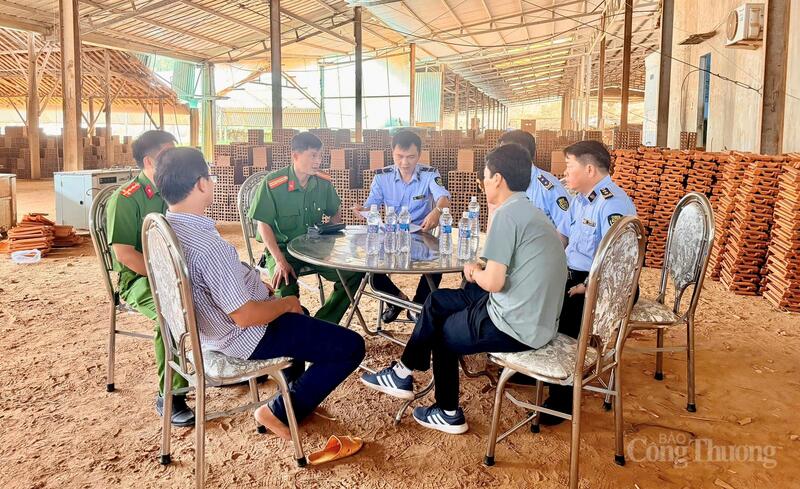 Lãnh đạo Sở Công Thương và Chi cục Quản lý thị trường Gia Lai kiểm tra tại các doanh nghiệp cung ứng vật liệu xây dựng trên địa bàn.
