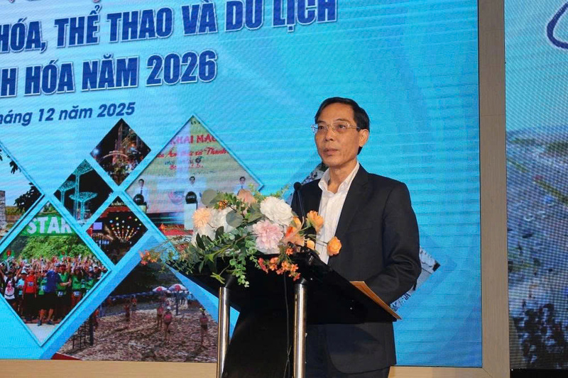 Phó Chủ tịch UBND tỉnh Thanh Hóa Đầu Thanh Tùng phát biểu tại hội nghị. Ảnh: Hoài Anh