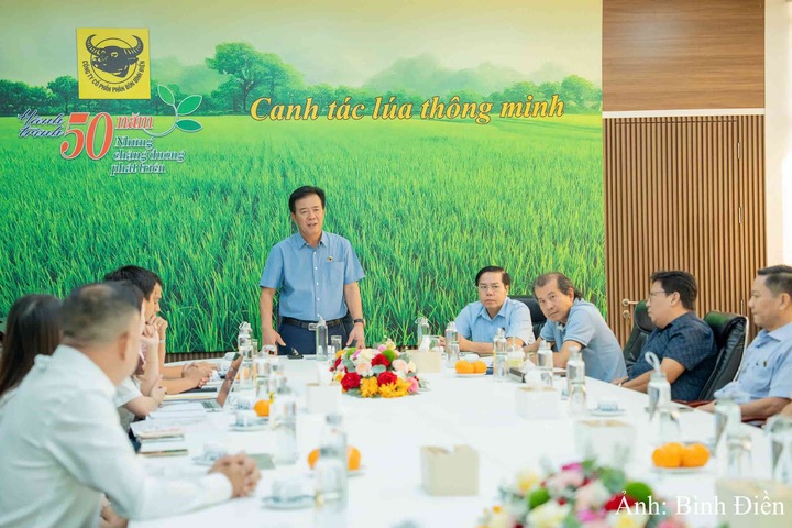Ông Ngô Văn Đông – Tổng Giám đốc Công ty Cổ phần Phân bón Bình Điền phát biểu tại buổi khởi động dự án.