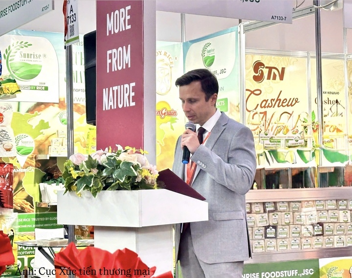 Ông Maksim Shilov - Giám đốc Worldfood Moscow, Tập đoàn ITE đánh giá, WorldFood Moscow sẽ góp phần thúc đẩy kim ngạch thương mại giữa Việt Nam và Nga.